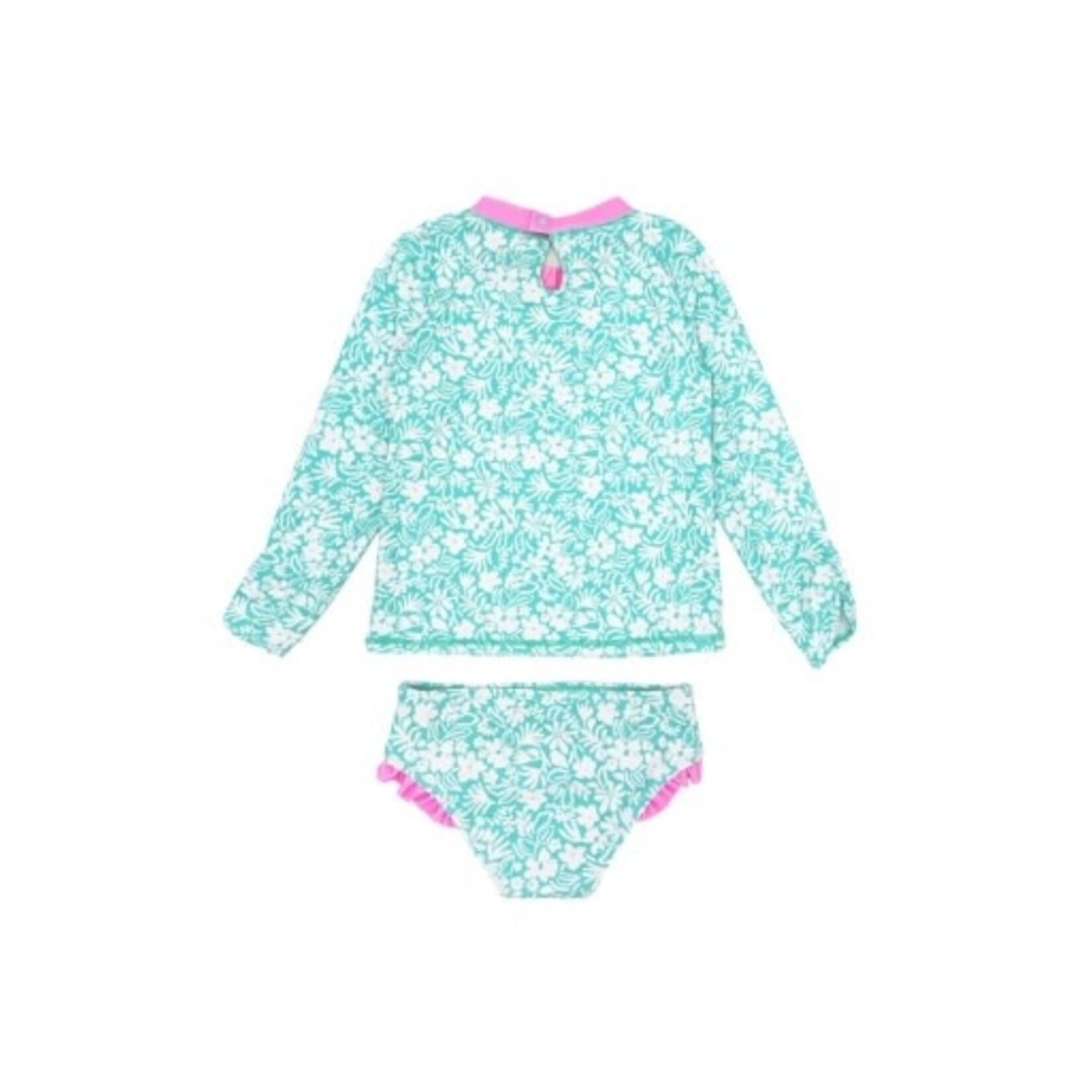 FEATHER 4 ARROW Pool Blue Floral Swim Set