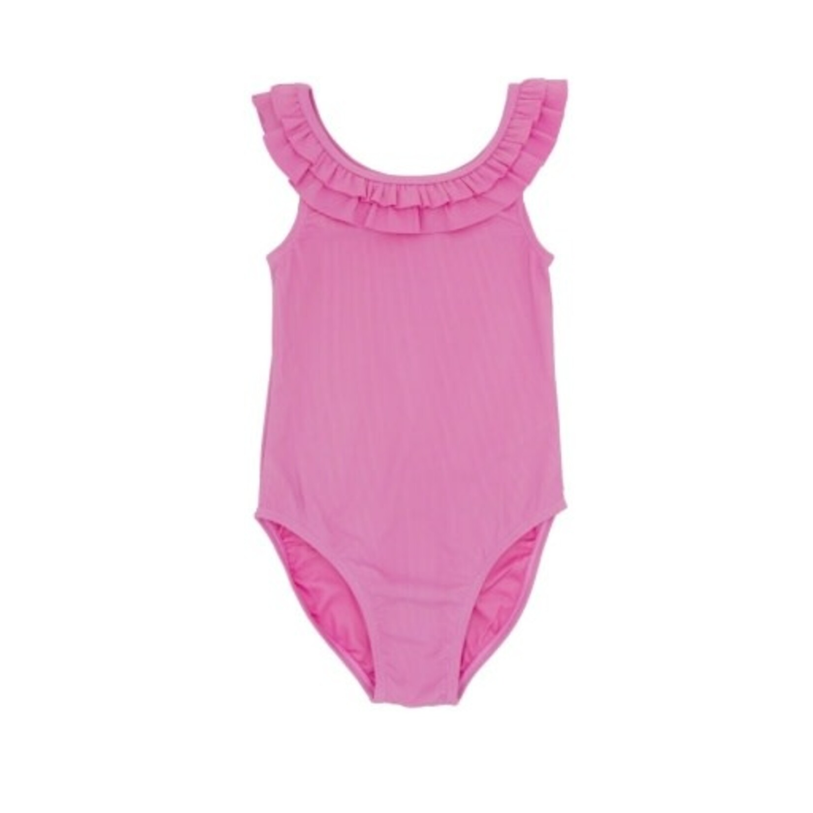 FEATHER 4 ARROW VACAY RUFFLE RIB ONE-PIECE