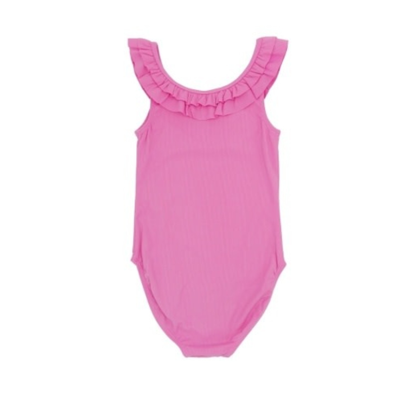 FEATHER 4 ARROW VACAY RUFFLE RIB ONE-PIECE
