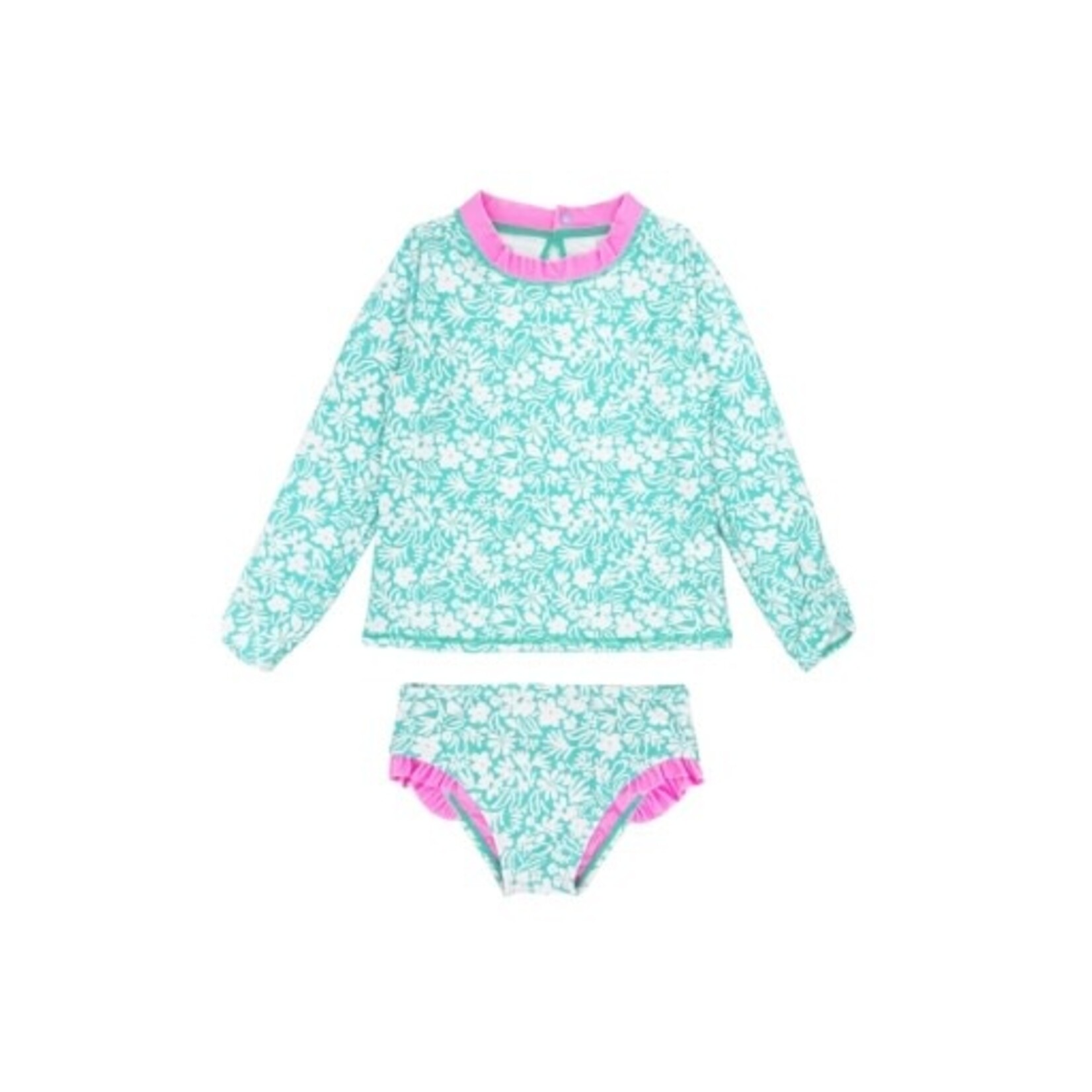 FEATHER 4 ARROW Pool Blue Floral Swim Set
