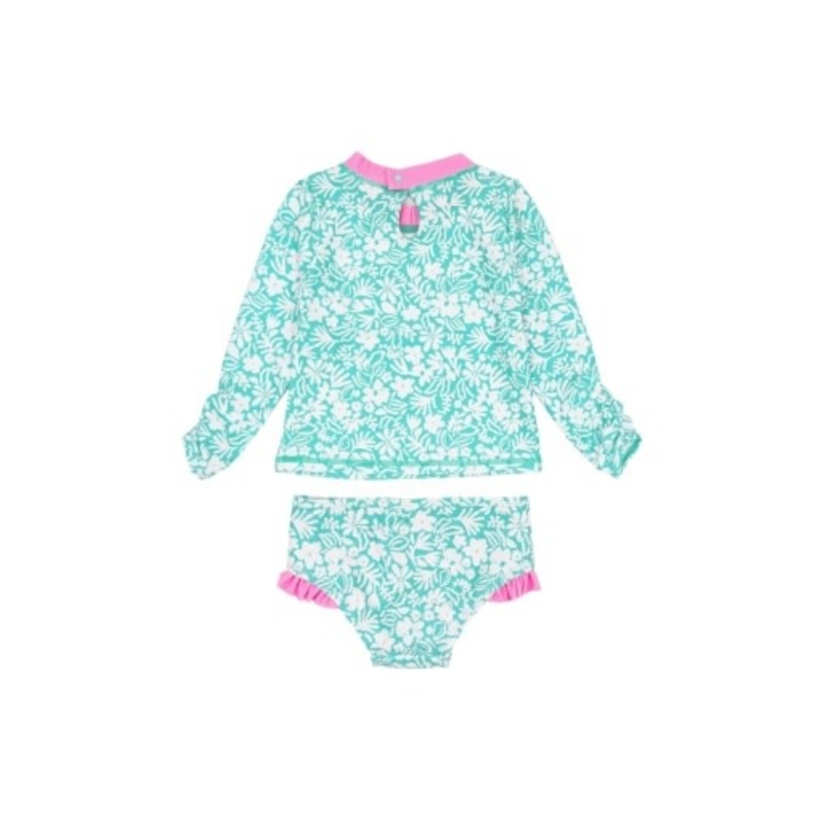 FEATHER 4 ARROW Pool Blue Floral Swim Set