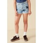 Hayden Girl Star Patch Frayed Denim Shorts