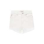 DL1961 White Fray Lucy High Rise Shorts