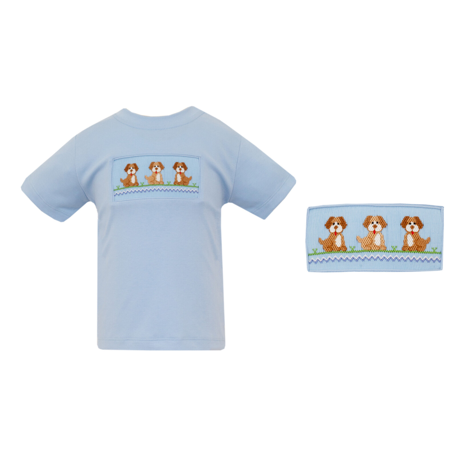 Anavini Light Blue Puppies Tee