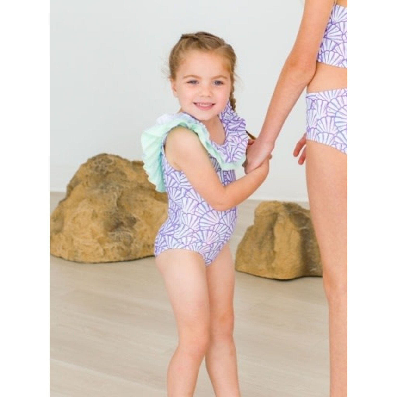 Scoopback Ruffle One Piece