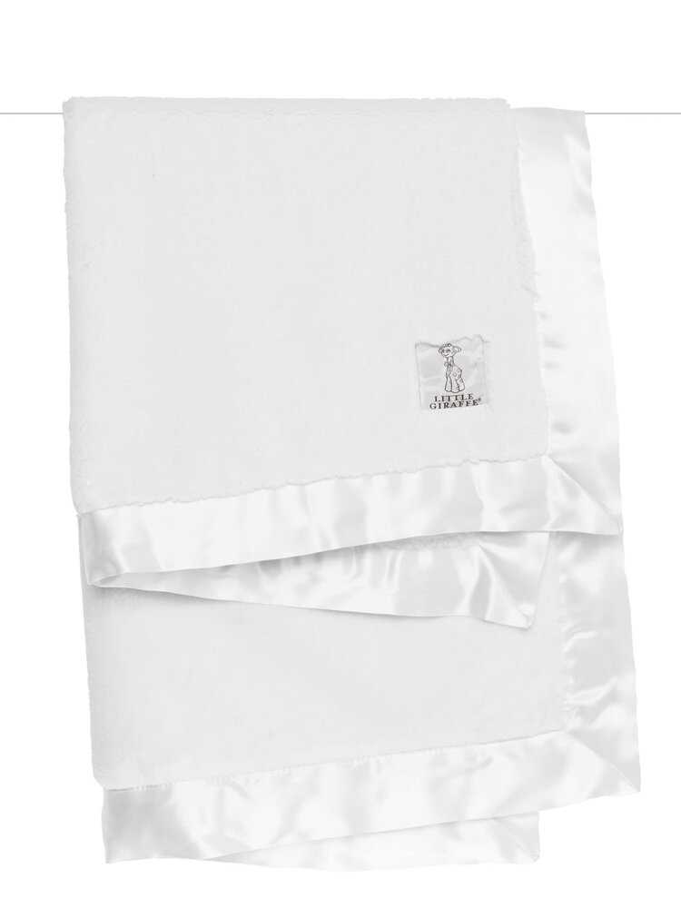 Little Giraffe Luxe Blanket-White