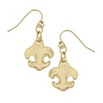 Susan Shaw Small Fleur-de-lis Earrings