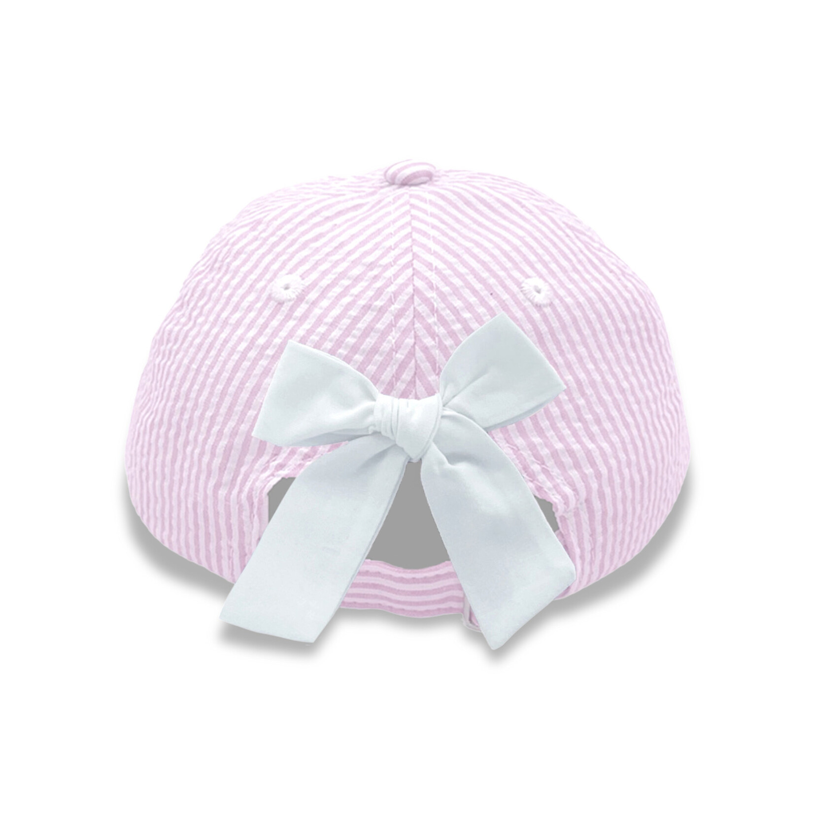 Bits & Bows Seersucker Baseball Hat