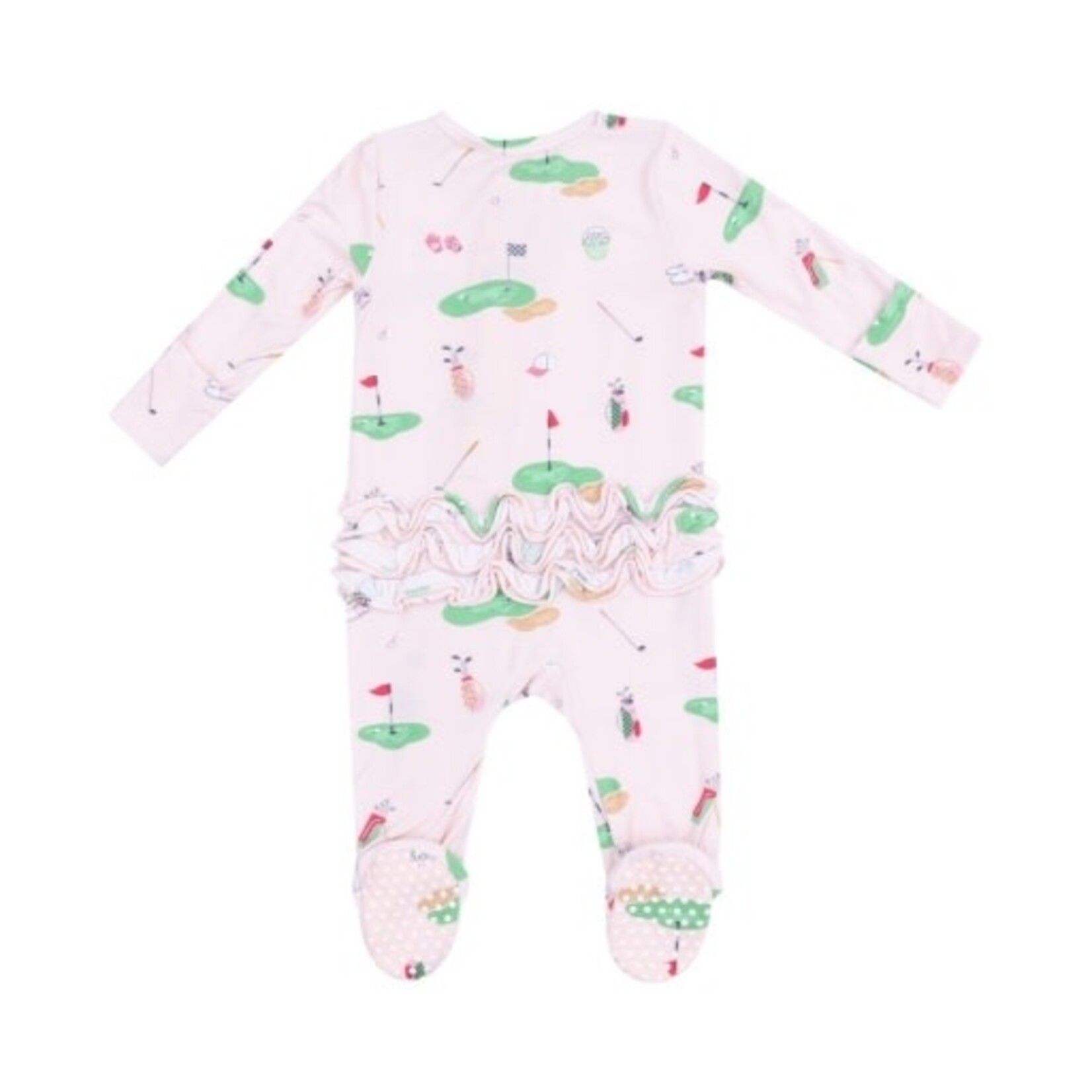 Angel Dear Golf Things Pink Zip Footie