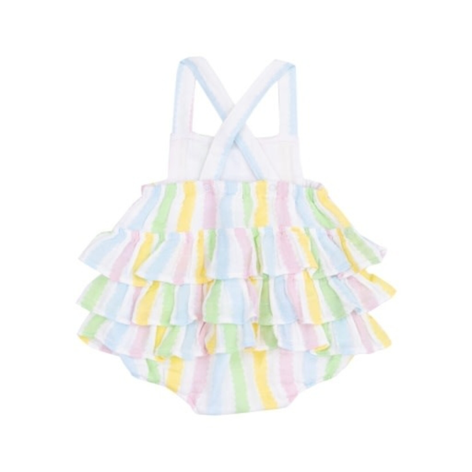Angel Dear Ric Rac Stripe Ruffle Sunsuit
