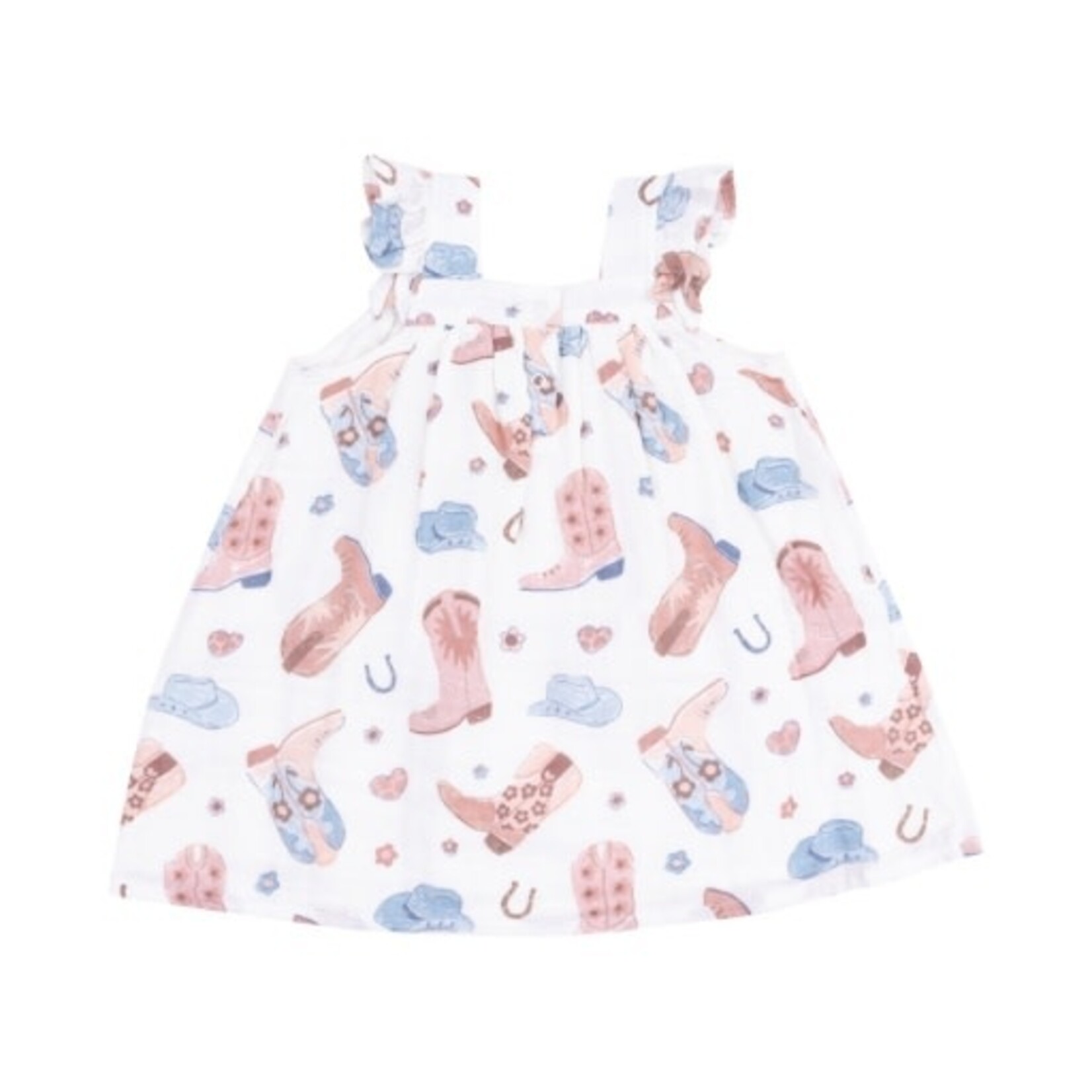 Angel Dear Cowboy Boots Pink Sundress