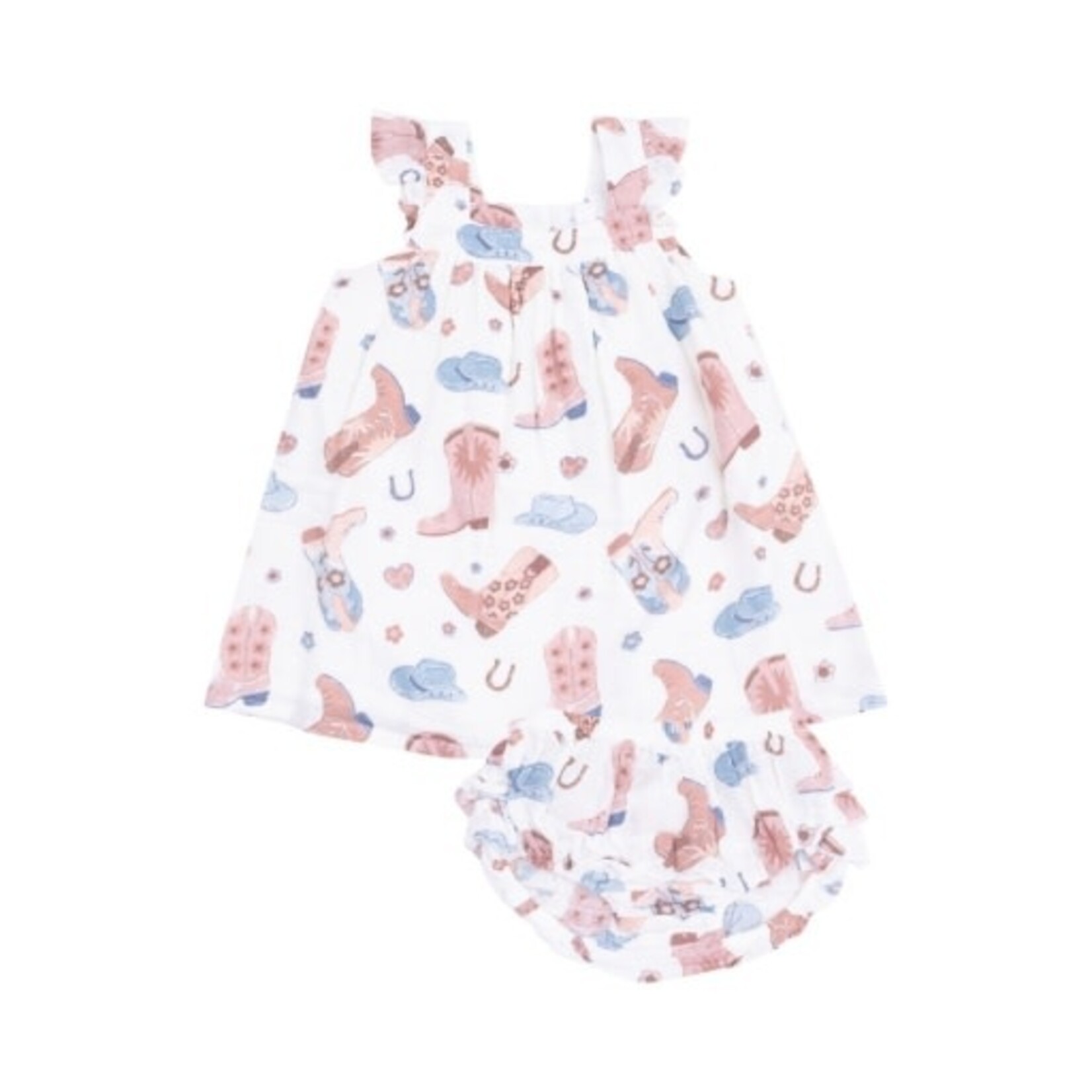 Angel Dear Cowboy Boots Pink Sundress