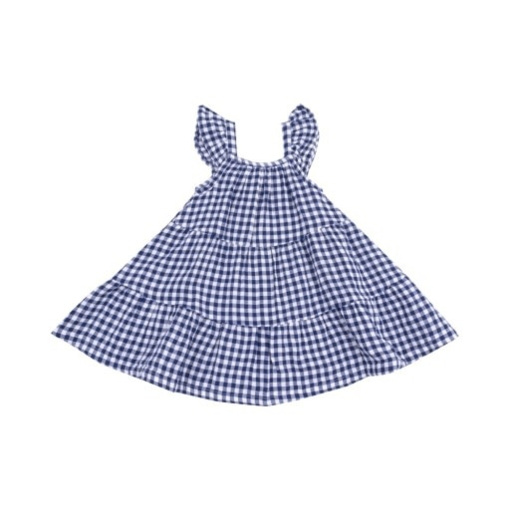 Angel Dear Navy Gingham Twirly Sundress