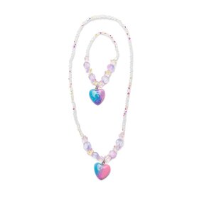 Great Pretenders Galaxy Heart Necklace and Bracelet