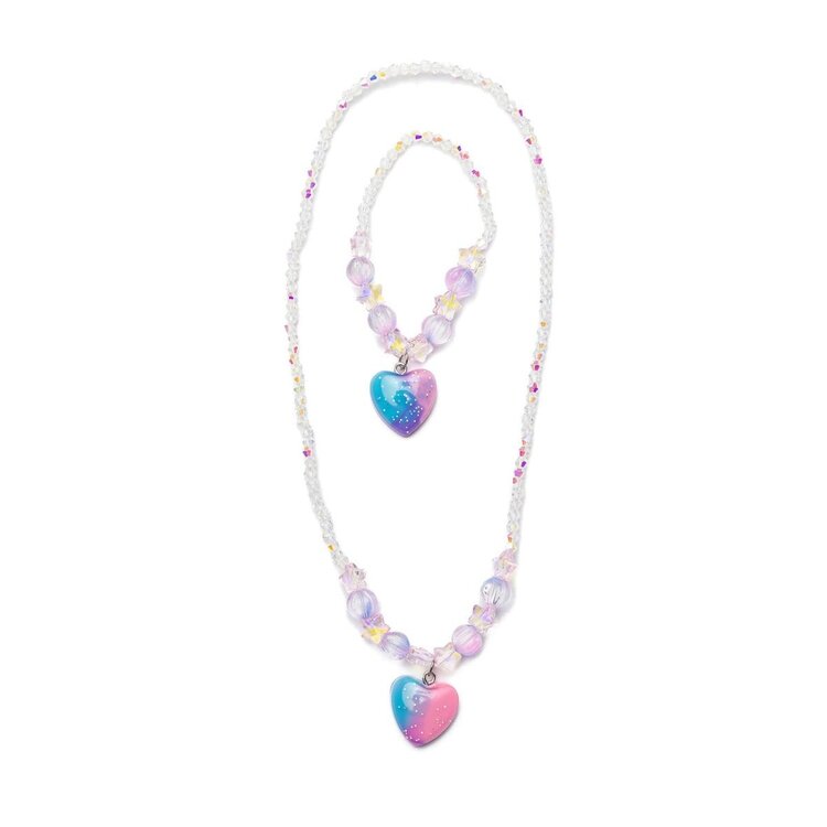 Great Pretenders Galaxy Heart Necklace and Bracelet