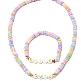 Great Pretenders Cute Smile Necklace & Bracelet Set