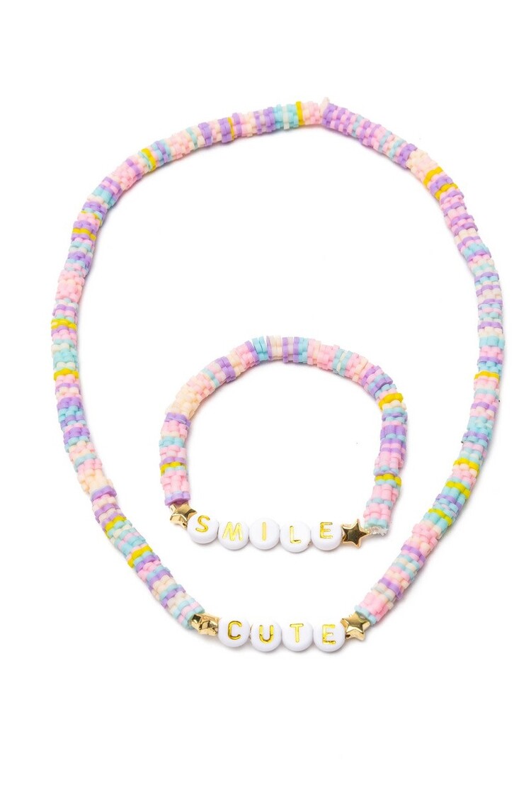 Great Pretenders Cute Smile Necklace & Bracelet Set