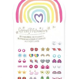 Great Pretenders Rainbow Love Sticker Earrings