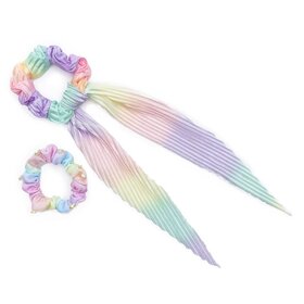 Great Pretenders Pastel Rainbow Scrunchie w/Pearl-0