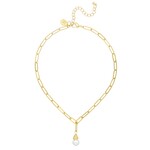 Susan Shaw Pearl Paperclip Necklace