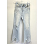 Tractr Indigo Destructed Flare Jeans