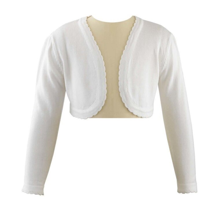 Rachel Riley Scalloped Trim Bolero Sweater