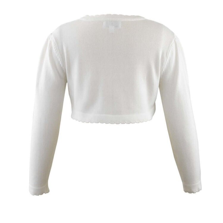 Rachel Riley Scalloped Trim Bolero Sweater