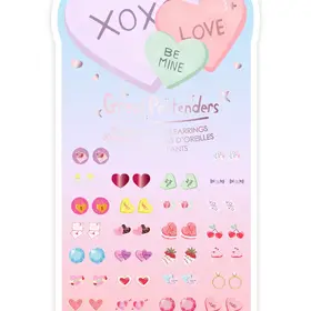 Great Pretenders Candy Heart Sticker Earrings