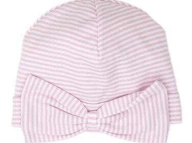 Kissy Kissy Pink Stripe Bow Hat