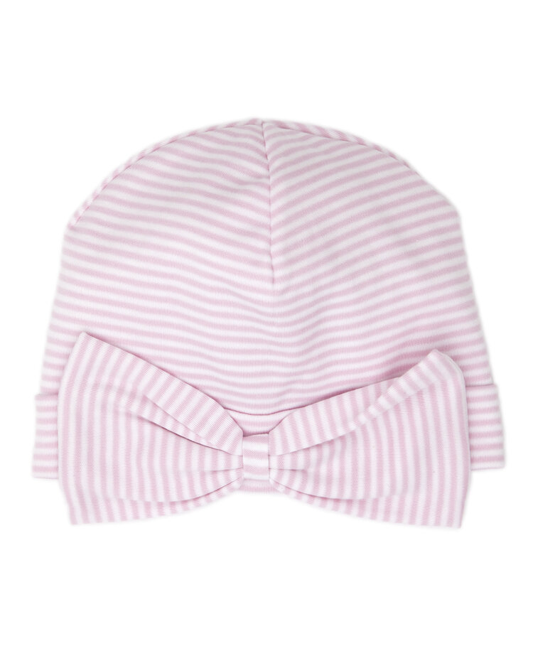 Kissy Kissy Pink Stripe Bow Hat