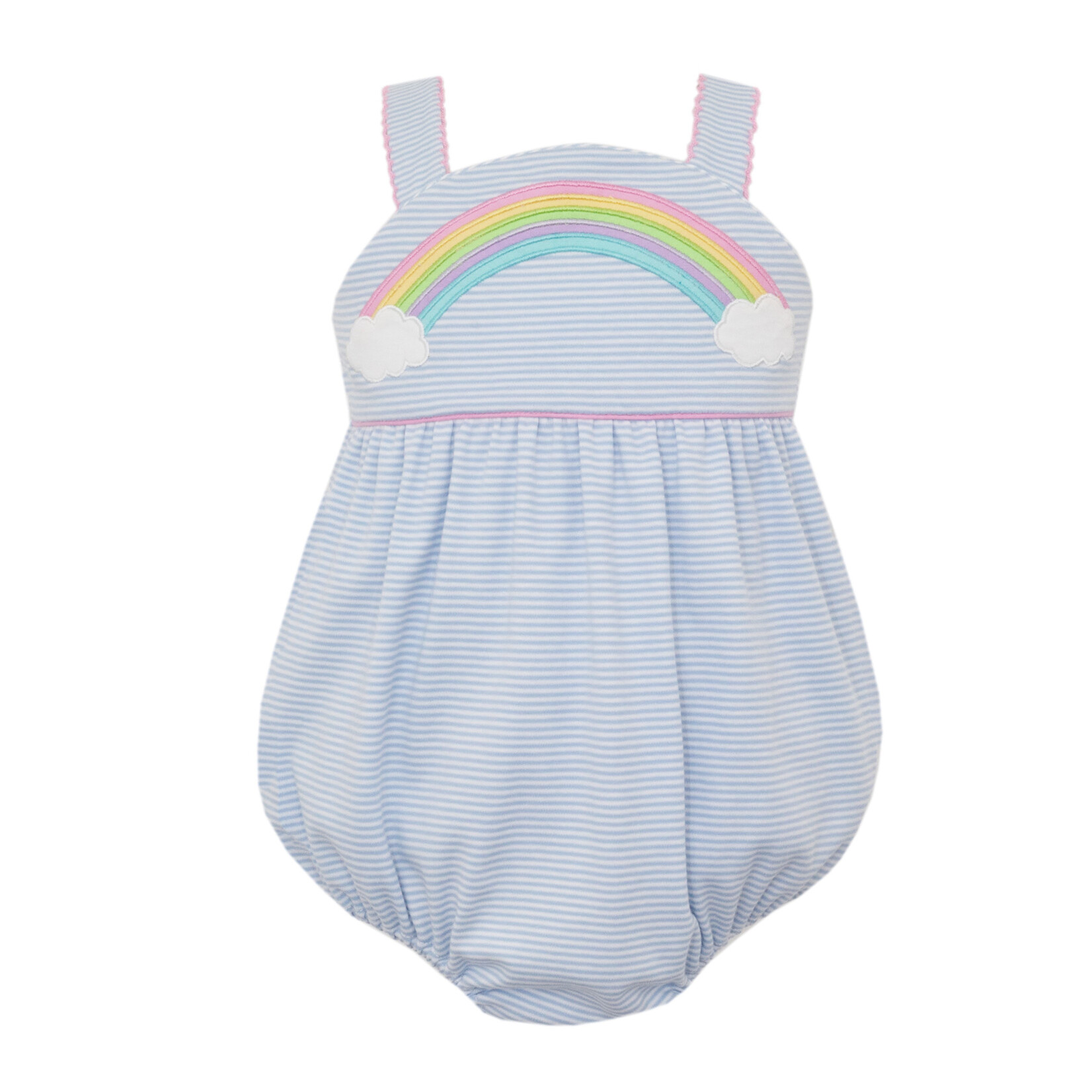 Claire & Charlie Blue Stripe Rainbow Bubble
