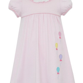 Claire & Charlie Pink Stripe Balloon Dress