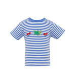 Claire & Charlie Blue Stripe Bug Shirt
