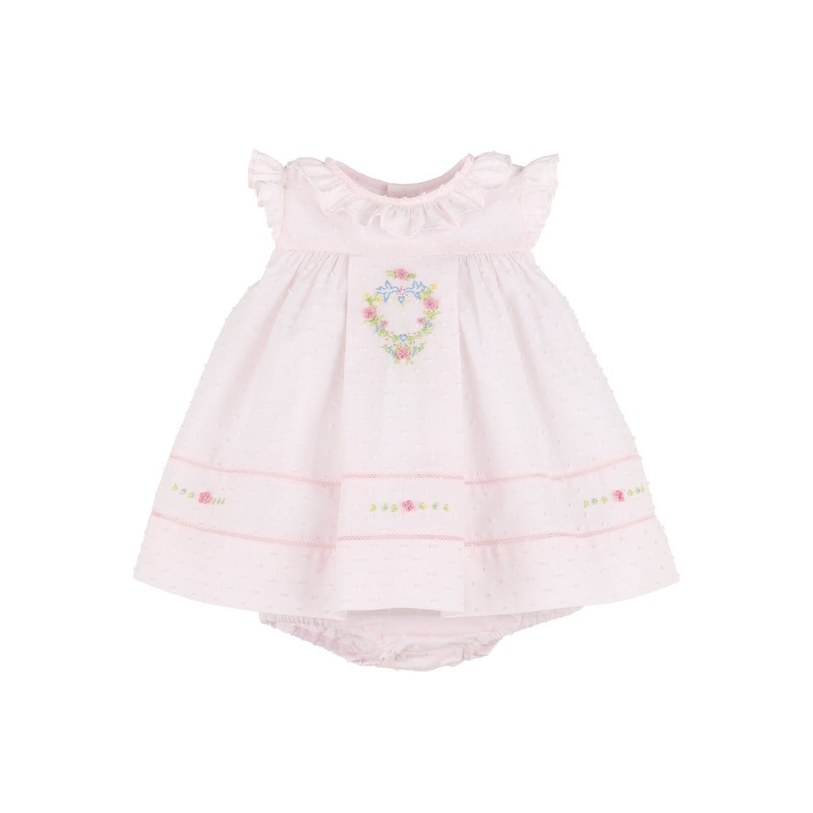 Sophie & Lucas Pink Dotted Ruffle Float Dress