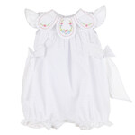 Sophie & Lucas White Dotted Petal Playsuit