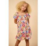 Sadie & Sage Blue Floral Palette Babydoll Dress