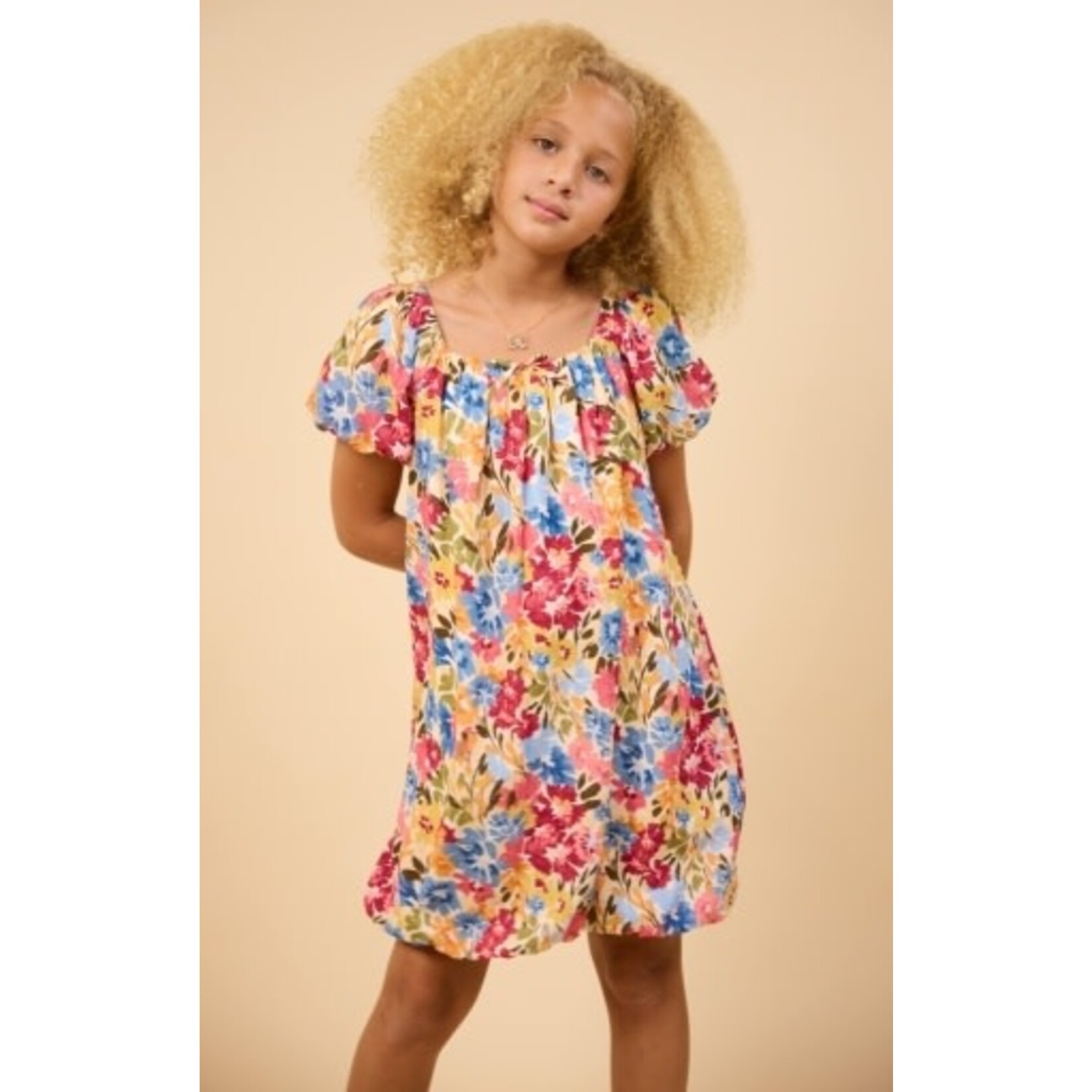 Sadie & Sage Blue Floral Palette Babydoll Dress