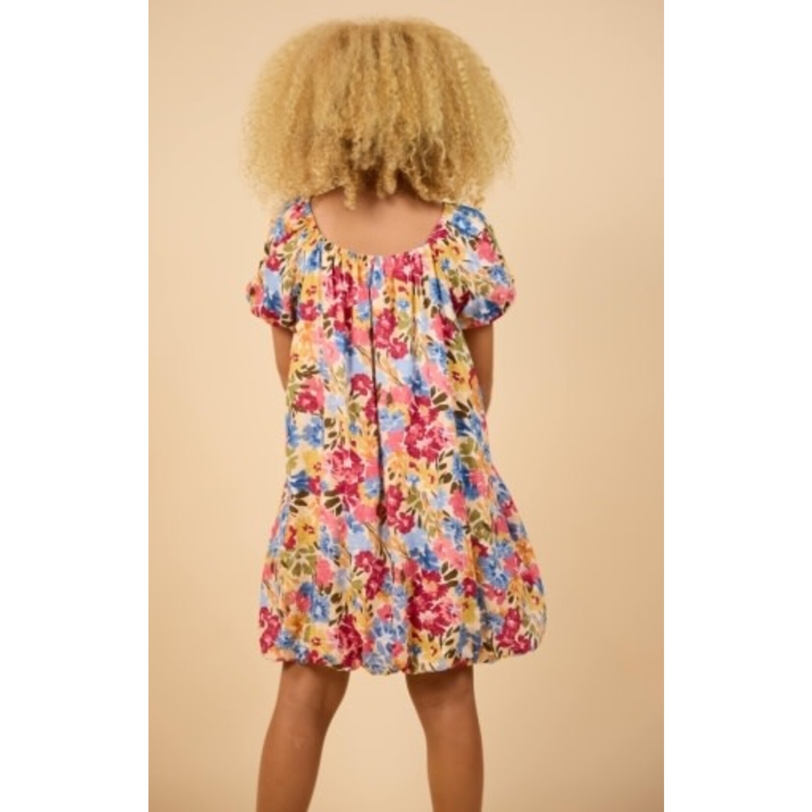 Sadie & Sage Blue Floral Palette Babydoll Dress