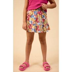 Sadie & Sage Floral Ruffle Hem Skirt