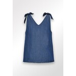 Molly Bracken Denim Tie Shoulder Top