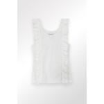 Molly Bracken White Ruffle Tank Top