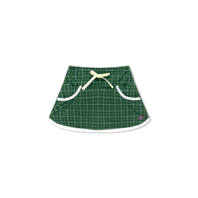 Set Athleisure Green Windowpane Tiffany Skort