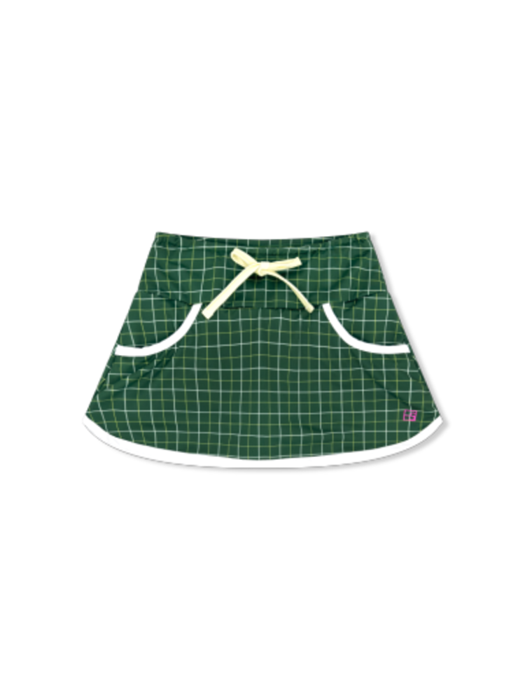 Set Athleisure Green Windowpane Tiffany Skort
