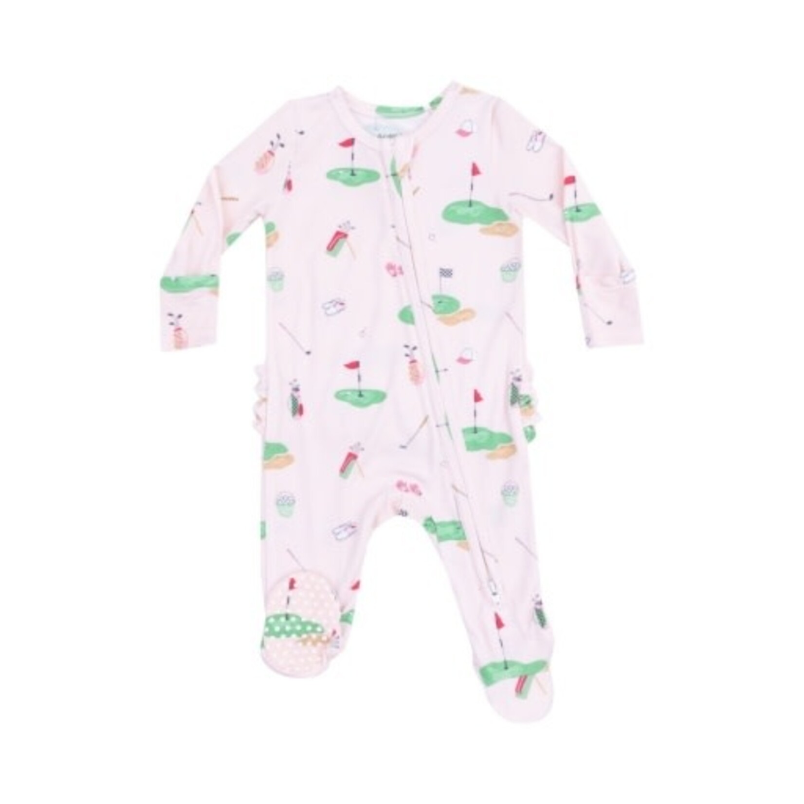 Angel Dear Golf Things Pink Zip Footie
