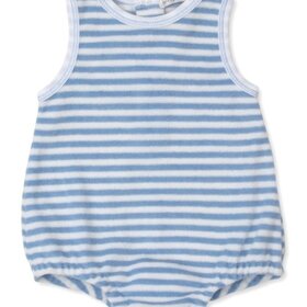Kissy Kissy Lt Blue Cabana Stripe Terry Bubble