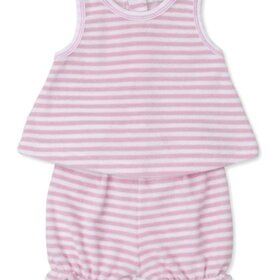 Kissy Kissy Pink Stripe Cabana Terry Sunsuit Set