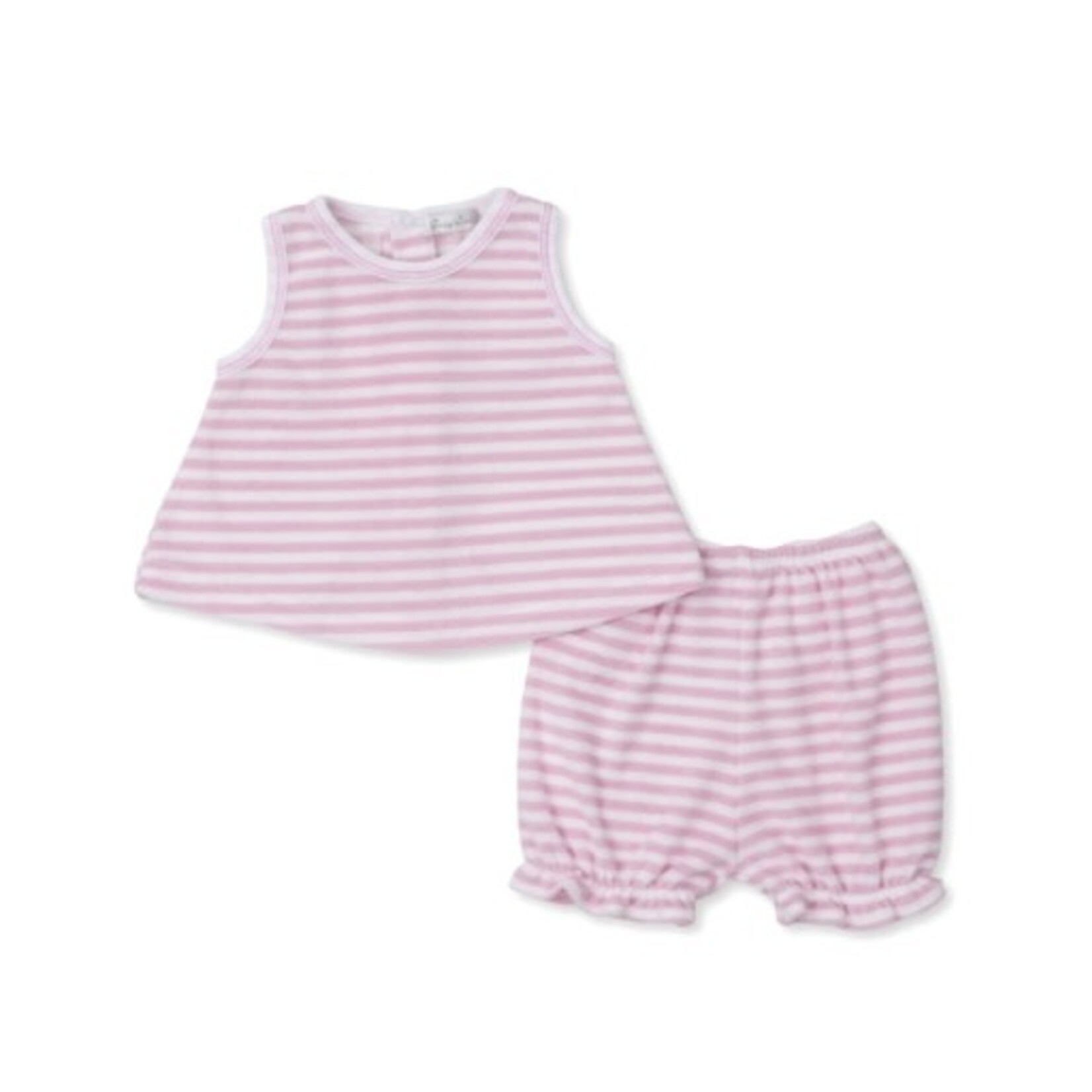 Kissy Kissy Pink Stripe Cabana Terry Sunsuit Set