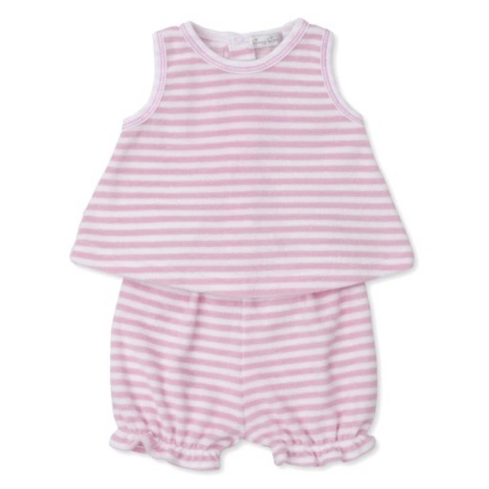 Kissy Kissy Pink Stripe Cabana Terry Sunsuit Set