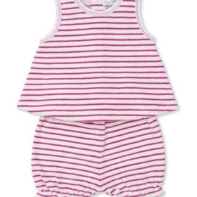Kissy Kissy Fucshia Stripe Cabana Sunsuit Set