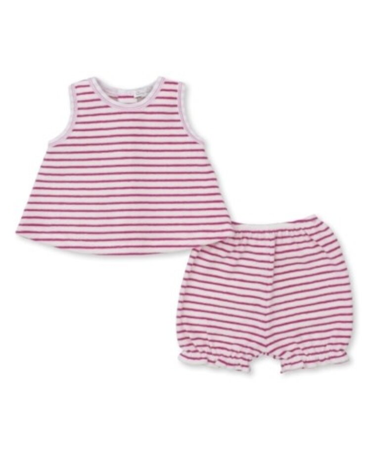 Kissy Kissy Fucshia Stripe Cabana Sunsuit Set